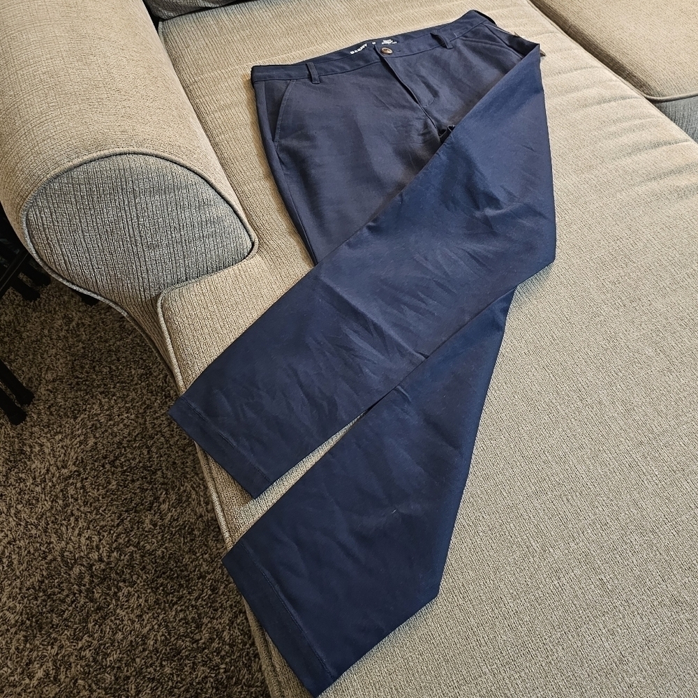Old Navy High Rise Skinny Ink Blue Uniform Casual Neutral Pants Size 10 - Picture 3 of 10